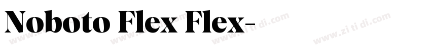 Noboto Flex Flex字体转换